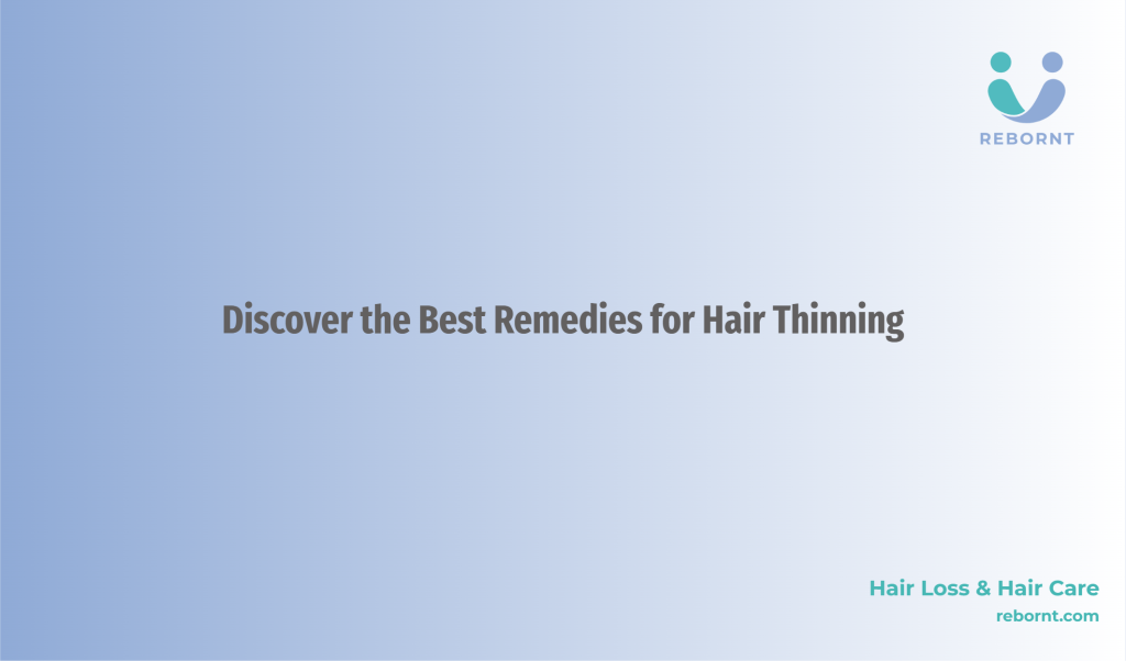 Discover the Best Remedies for Hair Thinning – Rebornt